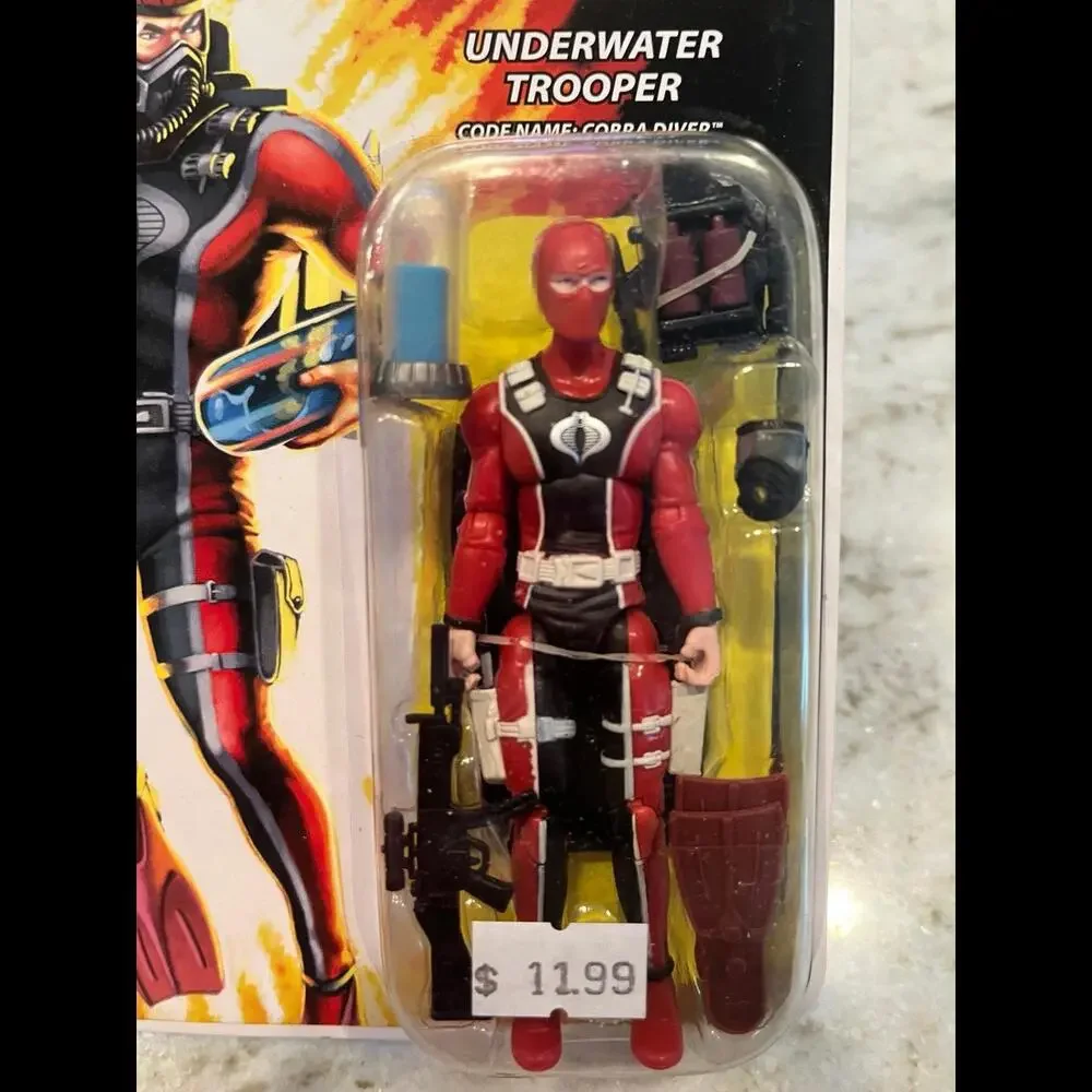 GI Joe 25th Anniversary Cartoon Cobra Enemy Diver Underwater Trooper MOSC Hasbro